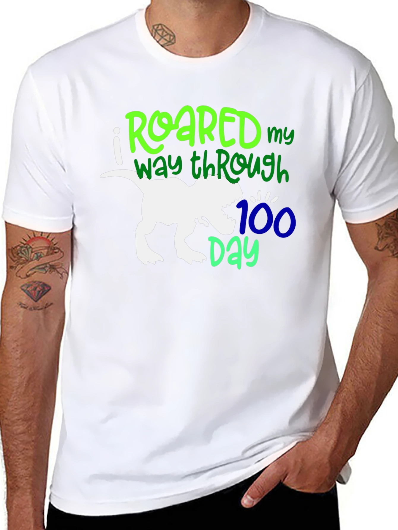 Roared Through 100 Days T-Shirt