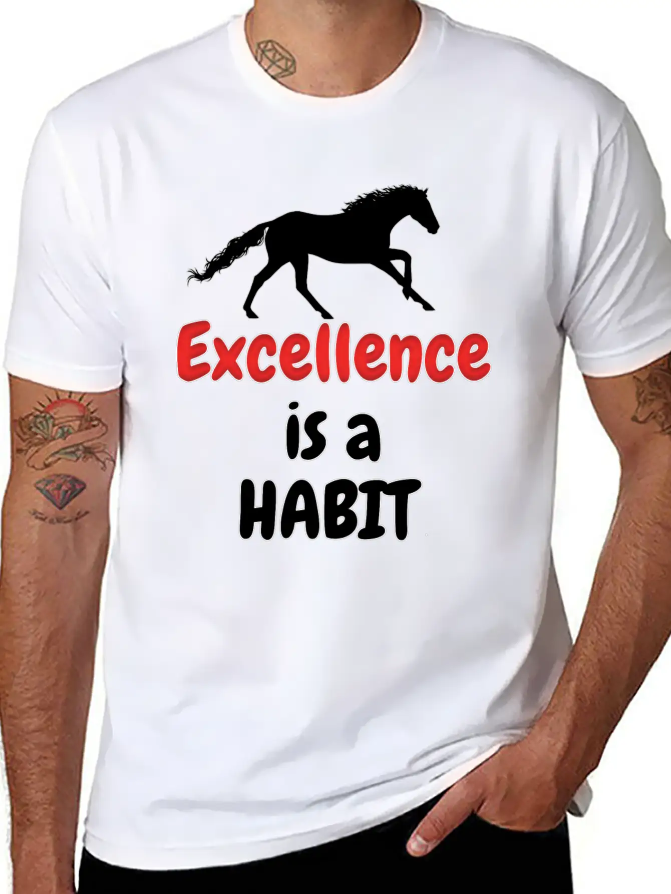 Excellence Is A Habit Essential Cotton Tee For Daily Outfits – Unisex Style