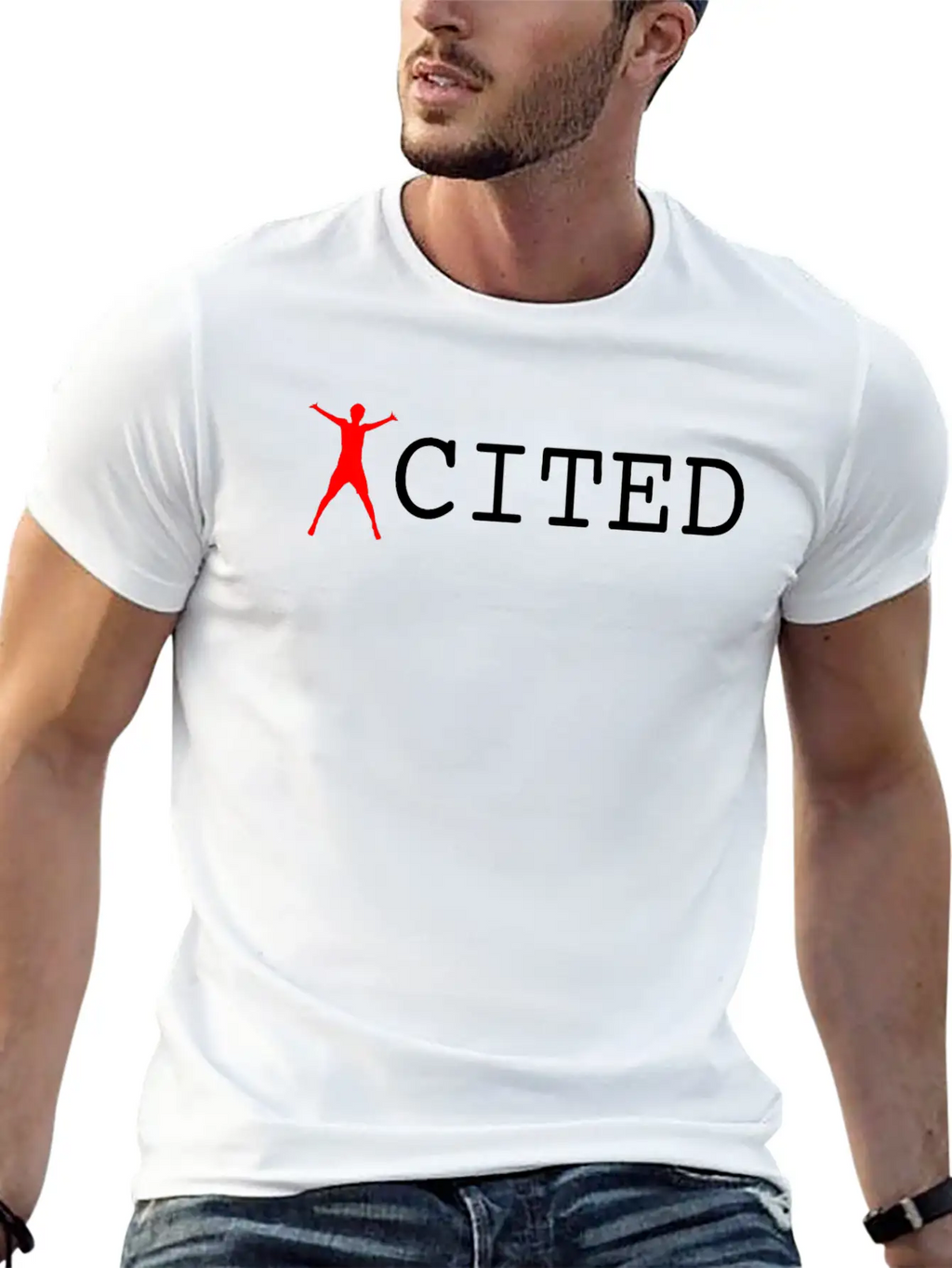 Excited Unisex Short Sleeve Soft Cotton T-Shirt – Casual Everyday Wear