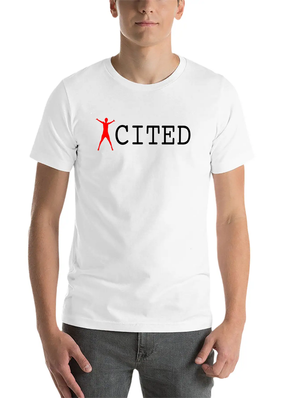 Excited Unisex Short Sleeve Soft Cotton T-Shirt – Casual Everyday Wear