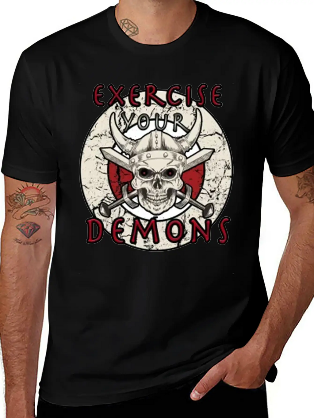 Exercise Your Demons Stylish Everyday T-Shirt – Unisex Basic Cotton Tee