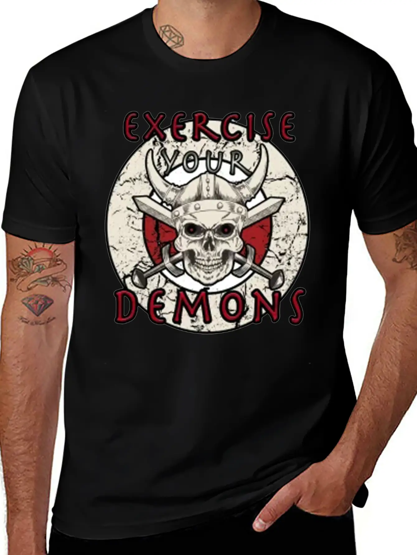 Exercise Your Demons Stylish Everyday T-Shirt – Unisex Basic Cotton Tee