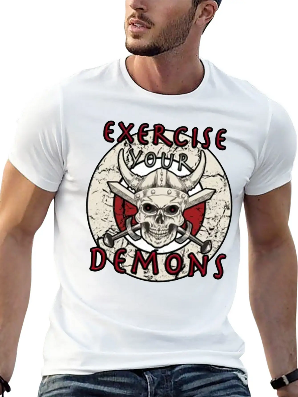 Exercise Your Demons Stylish Everyday T-Shirt – Unisex Basic Cotton Tee