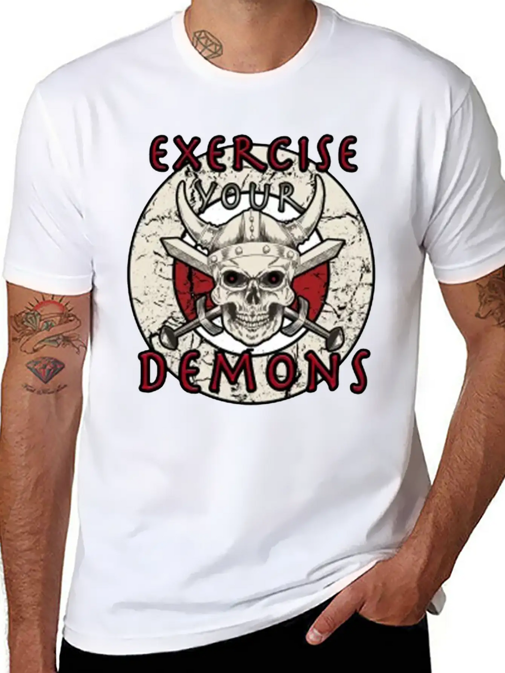 Exercise Your Demons Stylish Everyday T-Shirt – Unisex Basic Cotton Tee