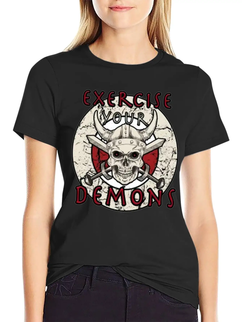 Exercise Your Demons Stylish Everyday T-Shirt – Unisex Basic Cotton Tee