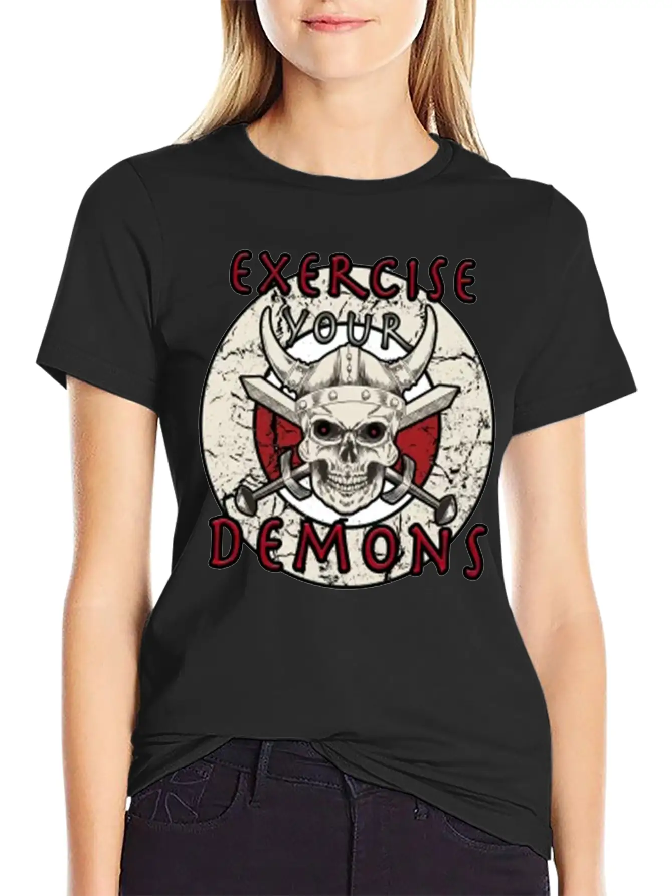 Exercise Your Demons Stylish Everyday T-Shirt – Unisex Basic Cotton Tee