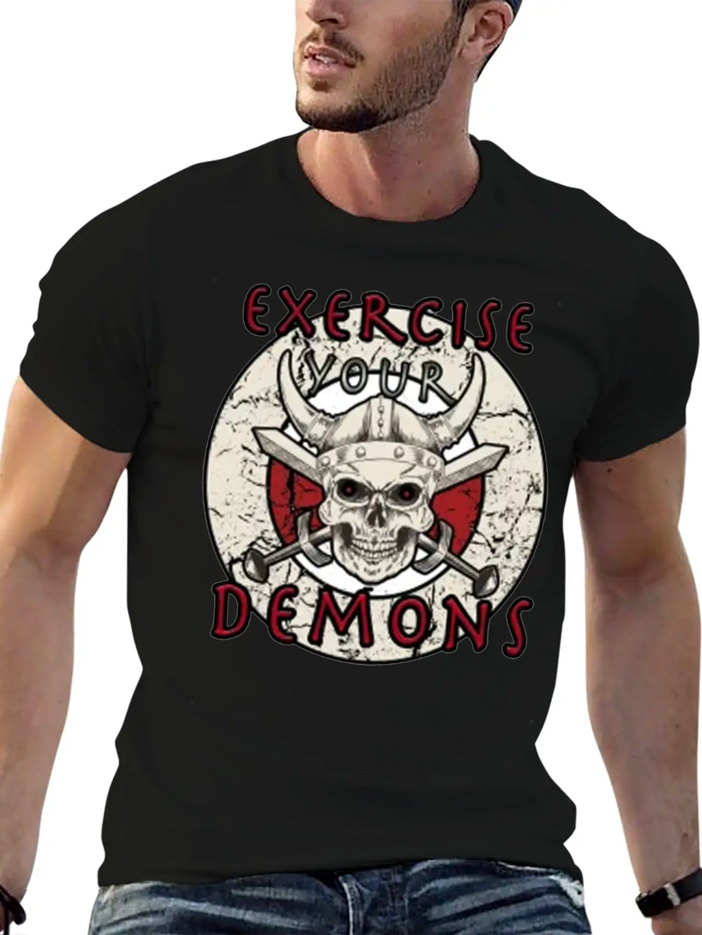 Exercise Your Demons Stylish Everyday T-Shirt – Unisex Basic Cotton Tee