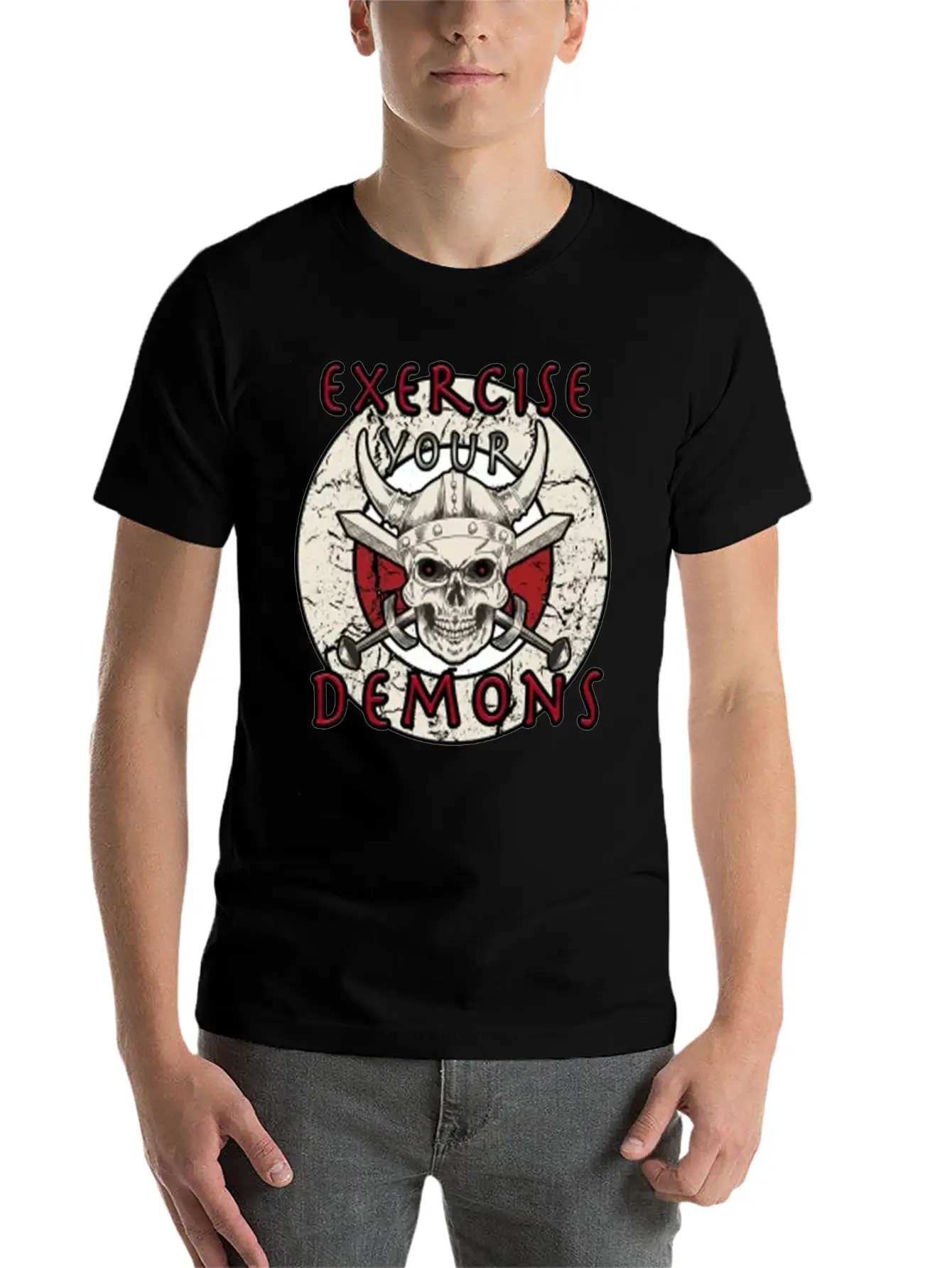 Exercise Your Demons Stylish Everyday T-Shirt – Unisex Basic Cotton Tee