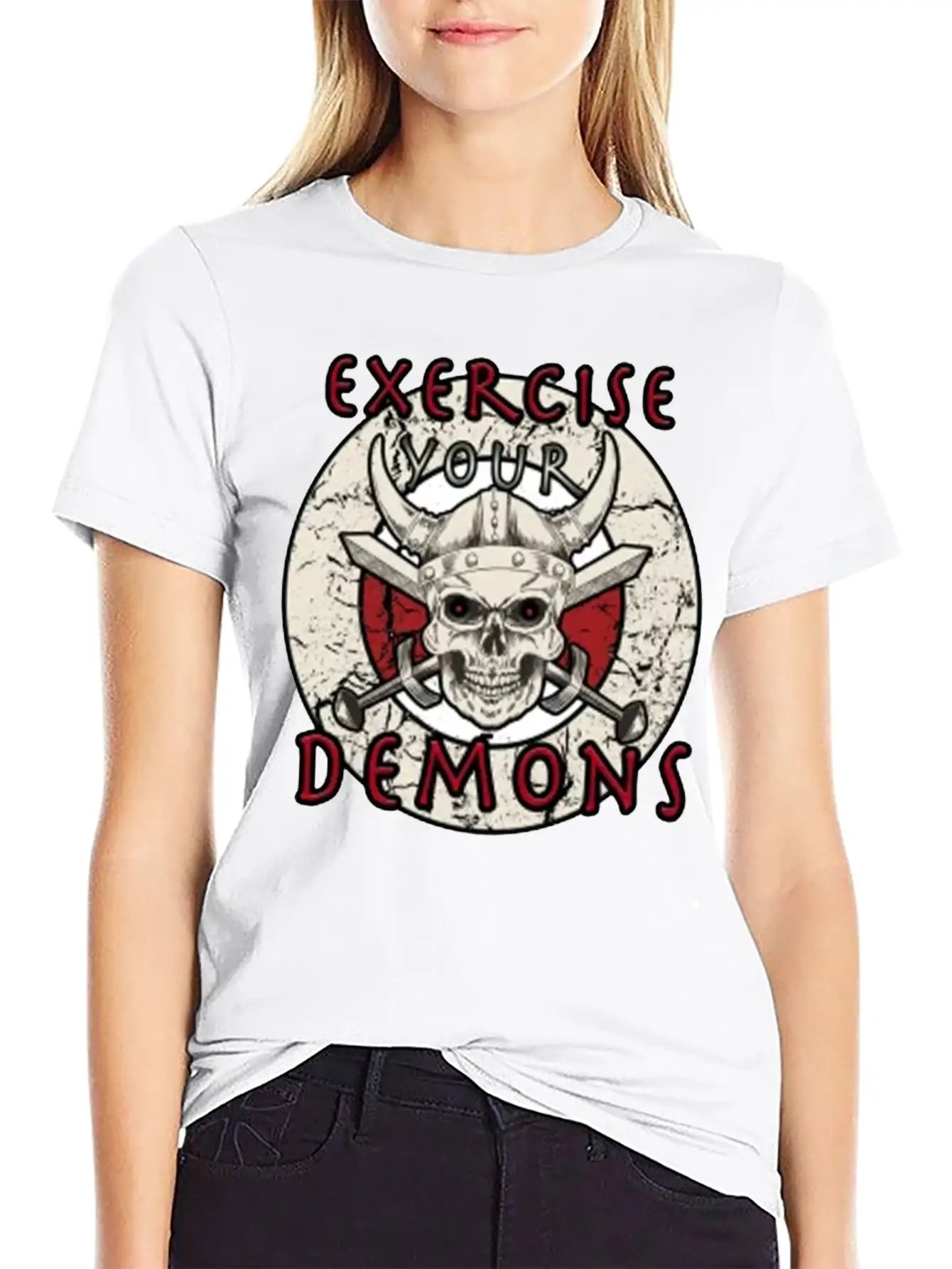 Exercise Your Demons Stylish Everyday T-Shirt – Unisex Basic Cotton Tee