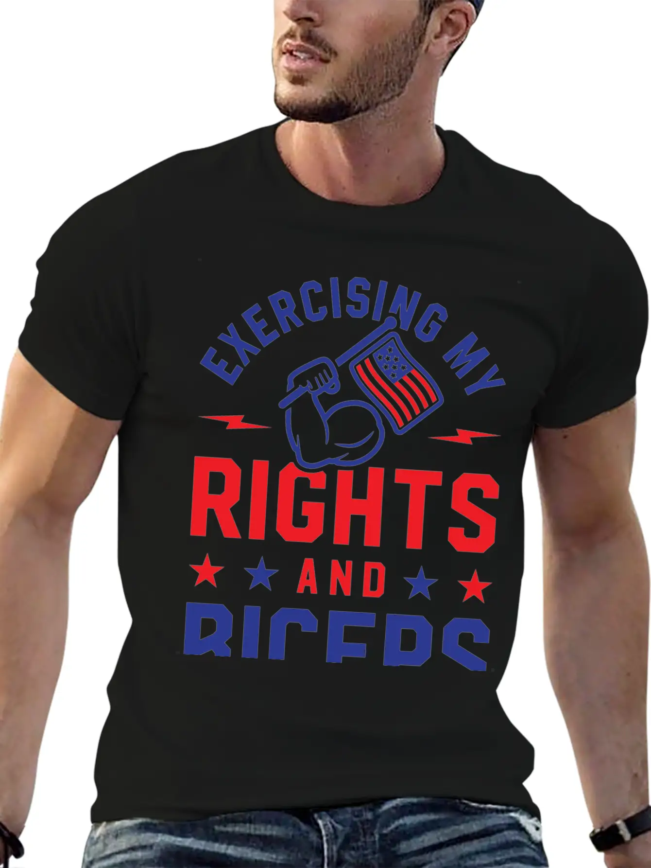 Exercising My Rights And Biceps Unisex Casual T-Shirt – Clean Design For Daily Comfort