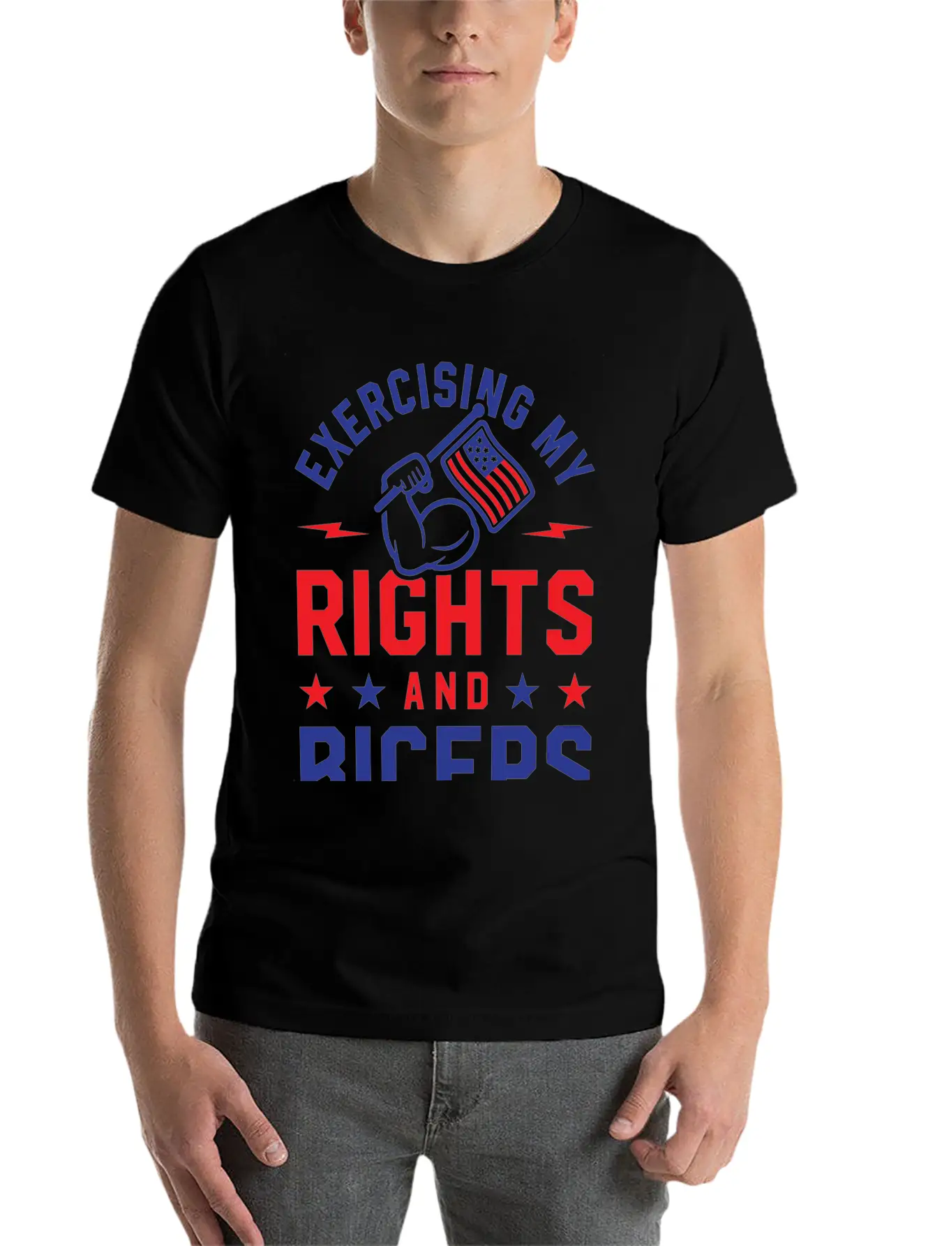 Exercising My Rights And Biceps Unisex Casual T-Shirt – Clean Design For Daily Comfort