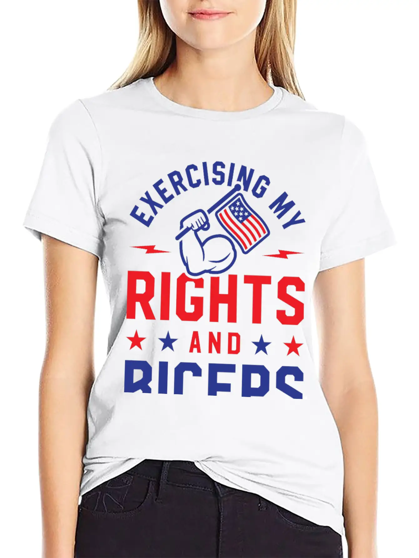 Exercising My Rights And Biceps Unisex Casual T-Shirt – Clean Design For Daily Comfort