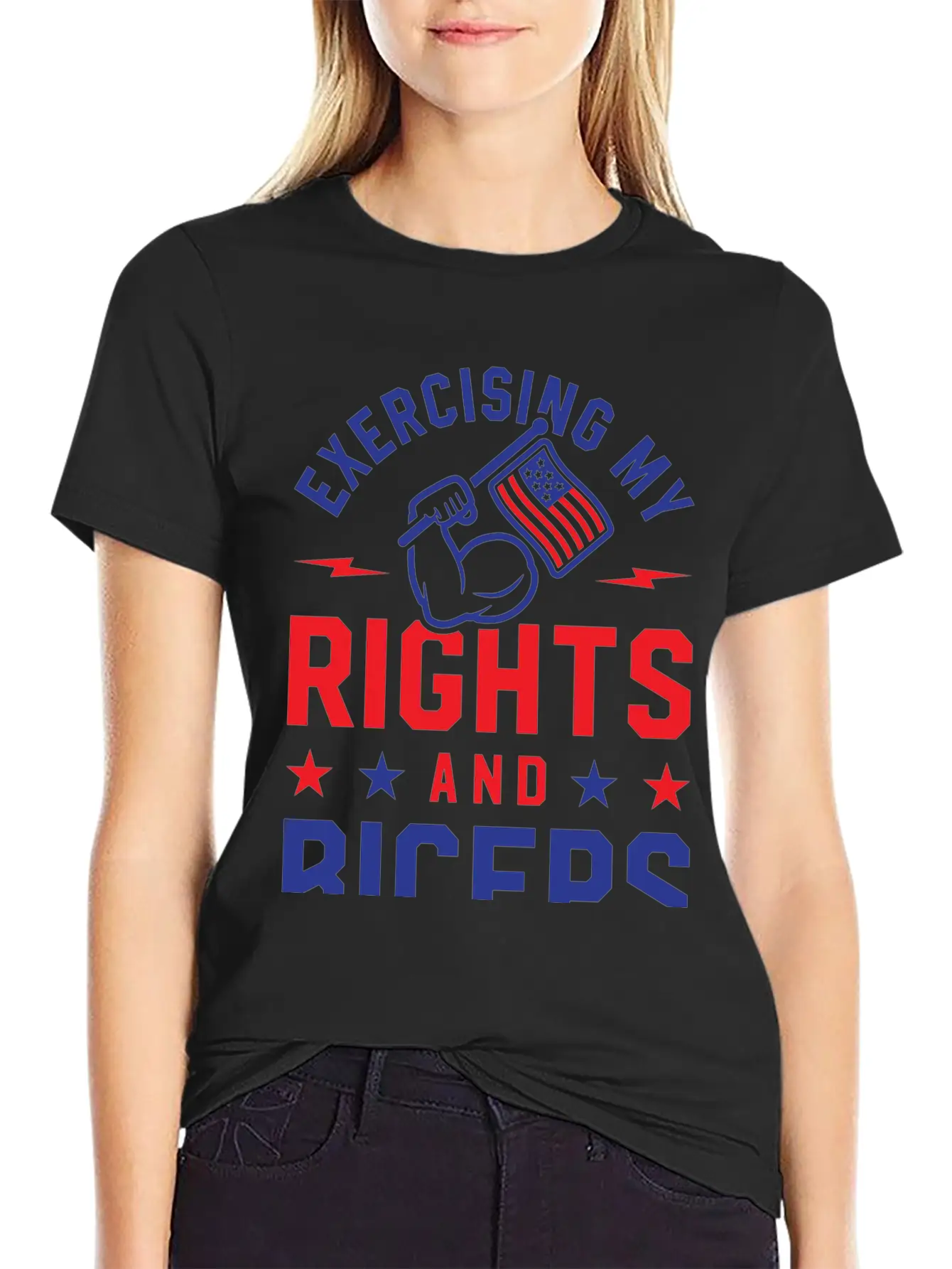 Exercising My Rights And Biceps Unisex Casual T-Shirt – Clean Design For Daily Comfort