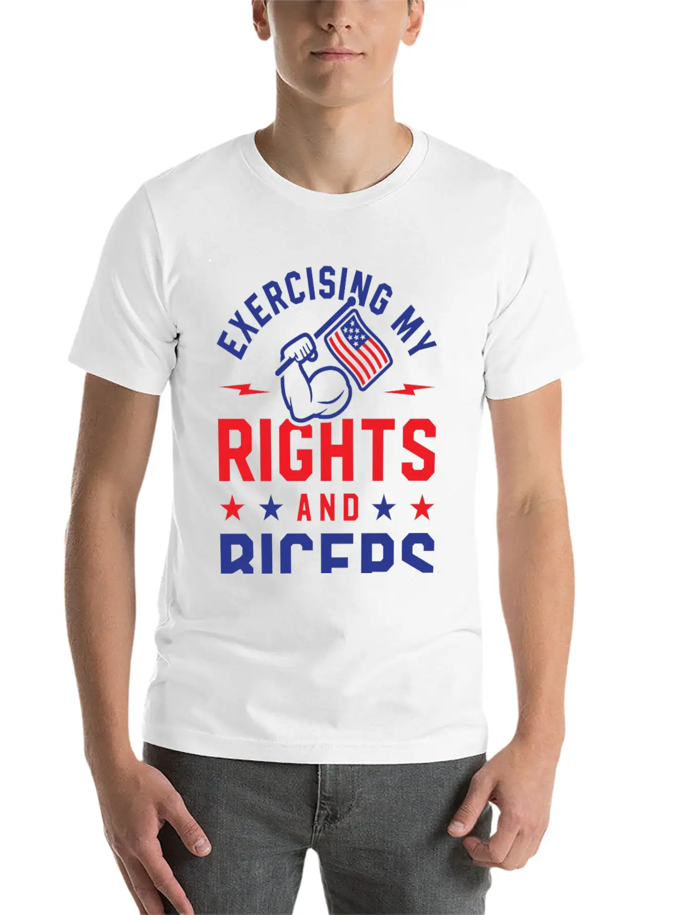 Exercising My Rights And Biceps Unisex Casual T-Shirt – Clean Design For Daily Comfort