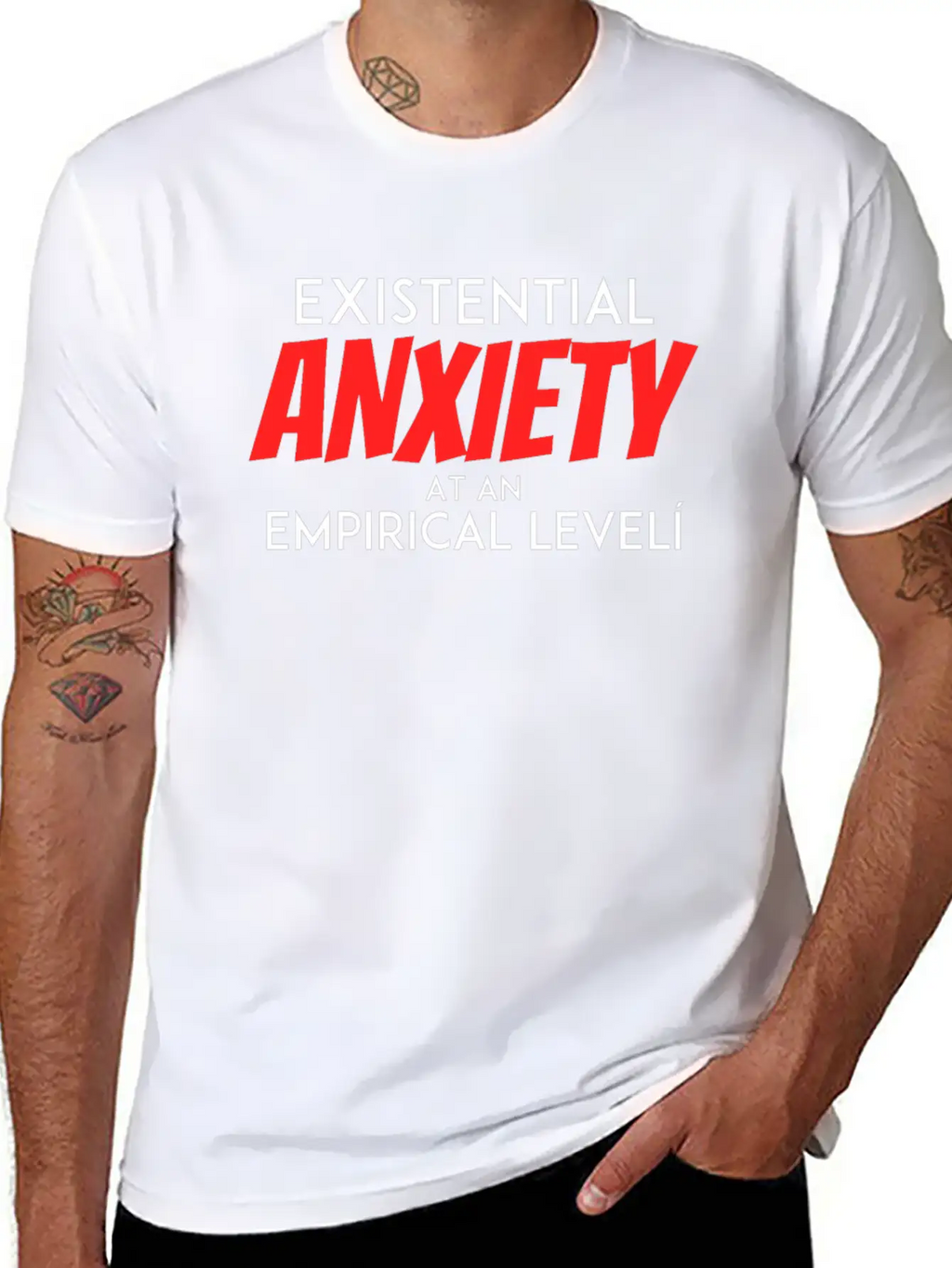 Existential Anxiety At An Empirical Levelcumulativ Casual Graphic T-Shirt – Simple And Comfortable Daily Wear