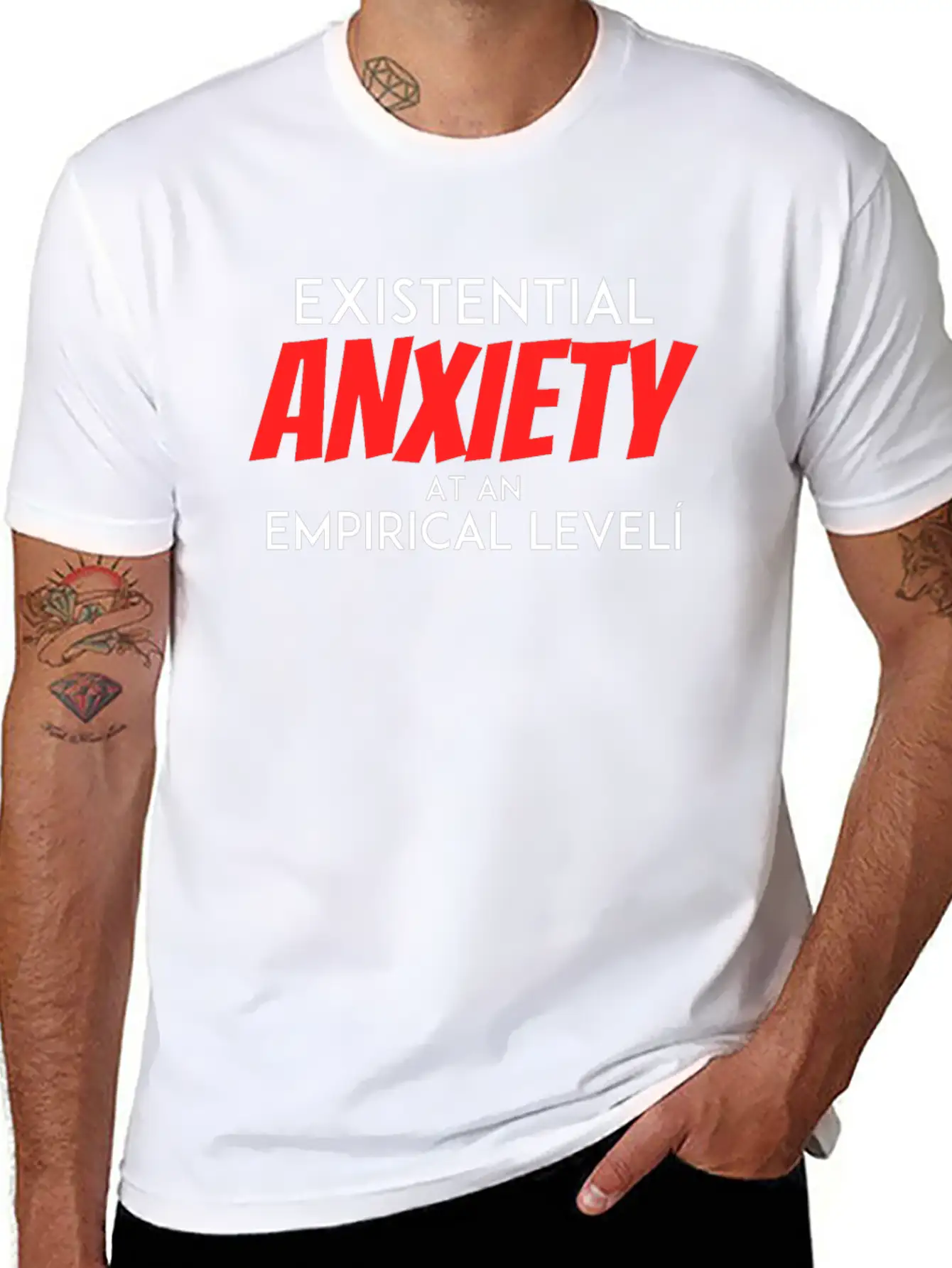 Existential Anxiety At An Empirical Levelcumulativ Casual Graphic T-Shirt – Simple And Comfortable Daily Wear