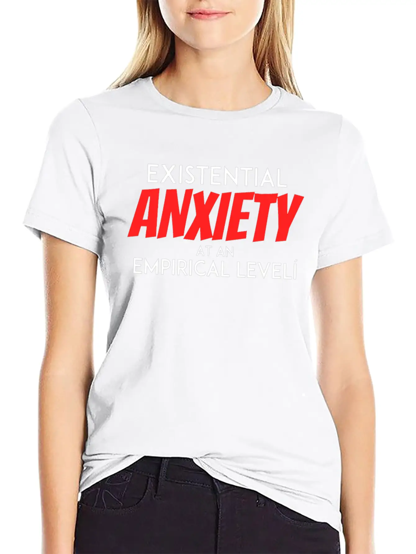 Existential Anxiety At An Empirical Levelcumulativ Casual Graphic T-Shirt – Simple And Comfortable Daily Wear