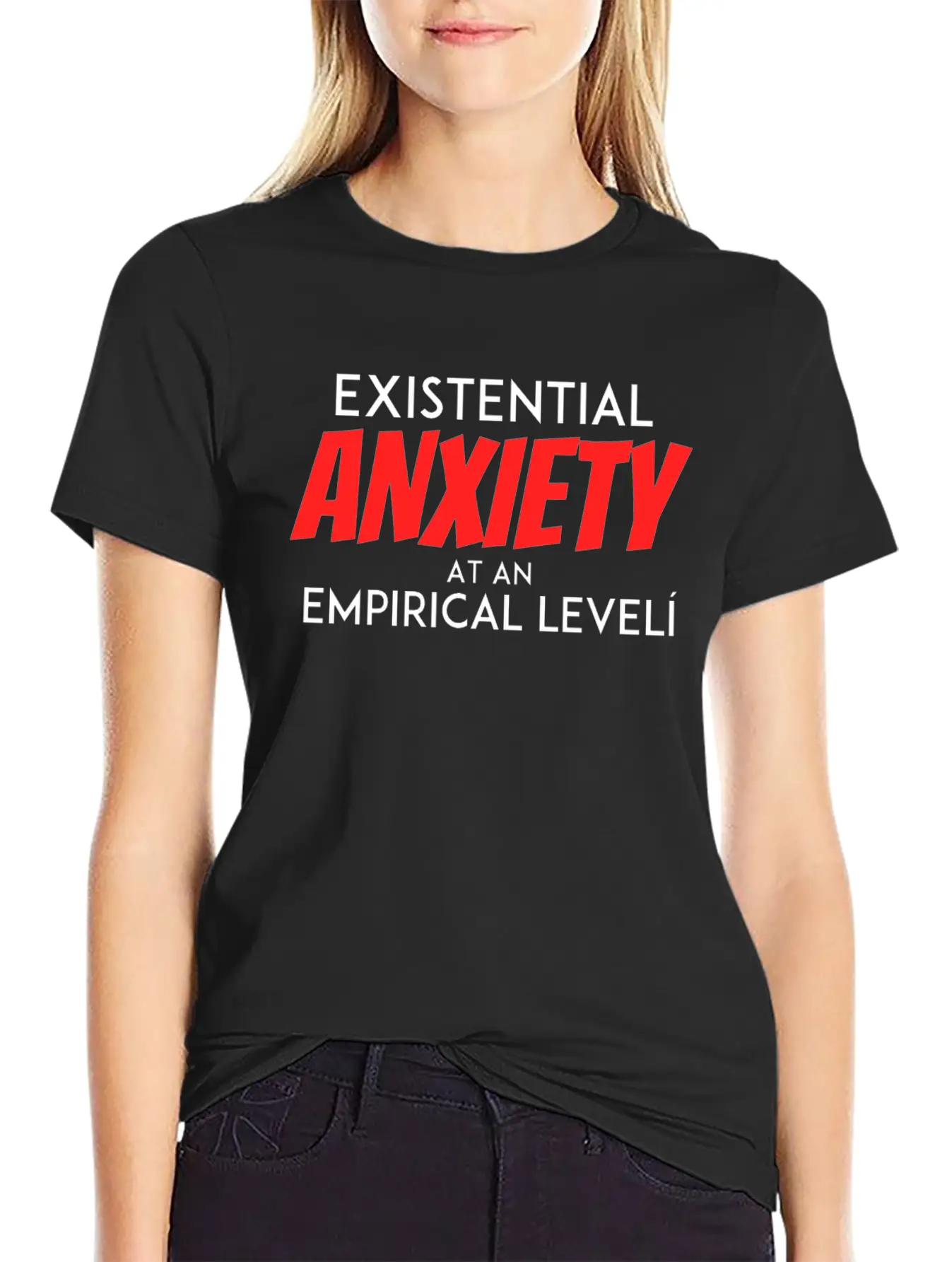 Existential Anxiety At An Empirical Levelcumulativ Casual Graphic T-Shirt – Simple And Comfortable Daily Wear
