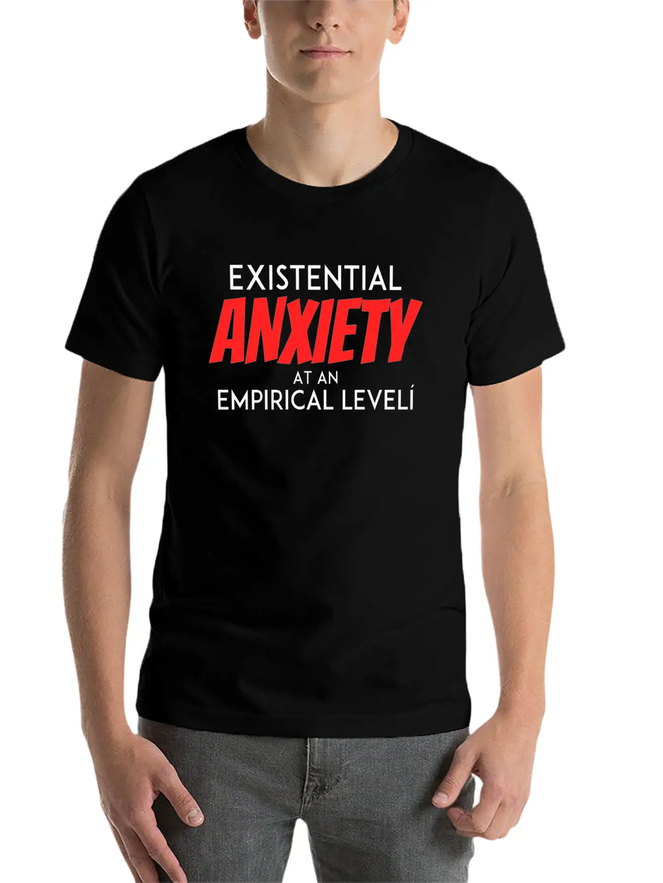 Existential Anxiety At An Empirical Levelcumulativ Casual Graphic T-Shirt – Simple And Comfortable Daily Wear
