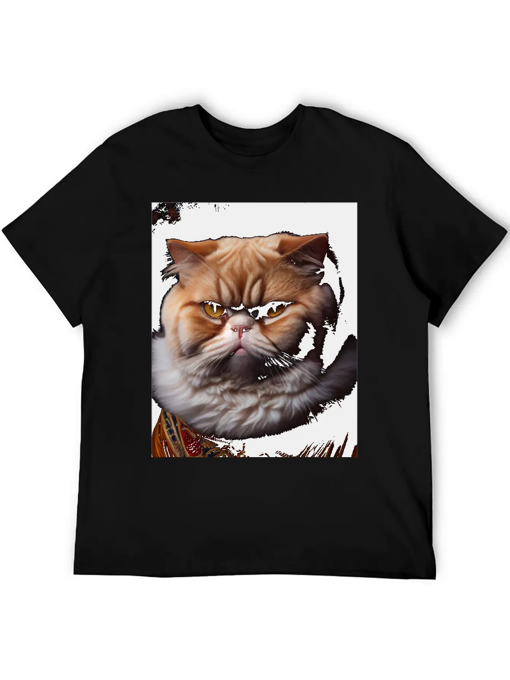 Exotic Shorthair Cat Breed Portrait Royal Renaissa Unisex Casual T-Shirt – Clean Design For Daily Comfort