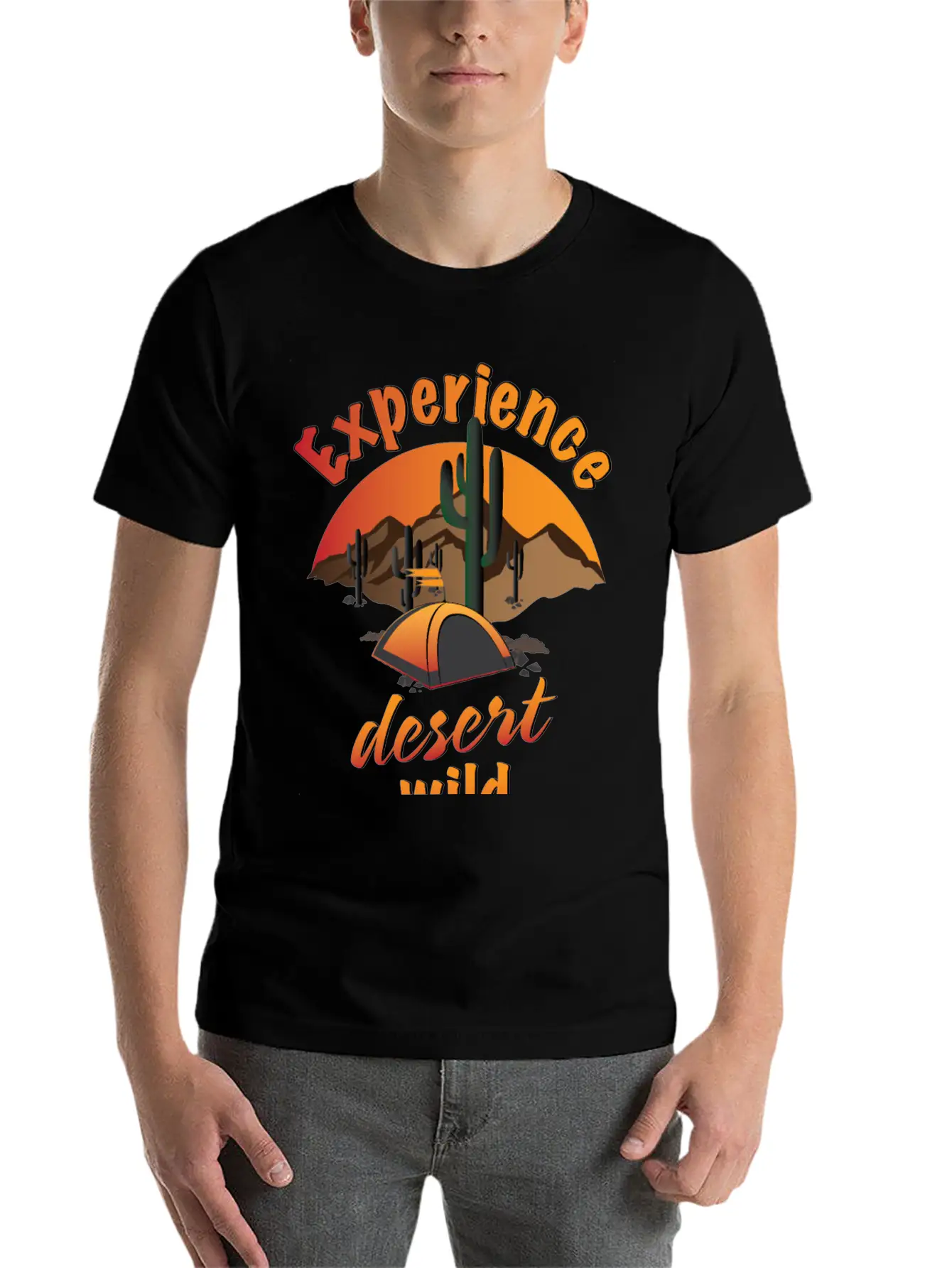 Experience Desert Wild Casual Graphic T-Shirt – Simple And Comfortable Daily Wear