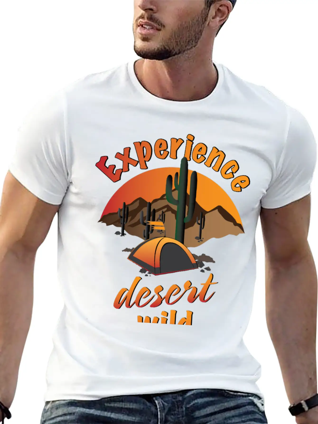 Experience Desert Wild Casual Graphic T-Shirt – Simple And Comfortable Daily Wear