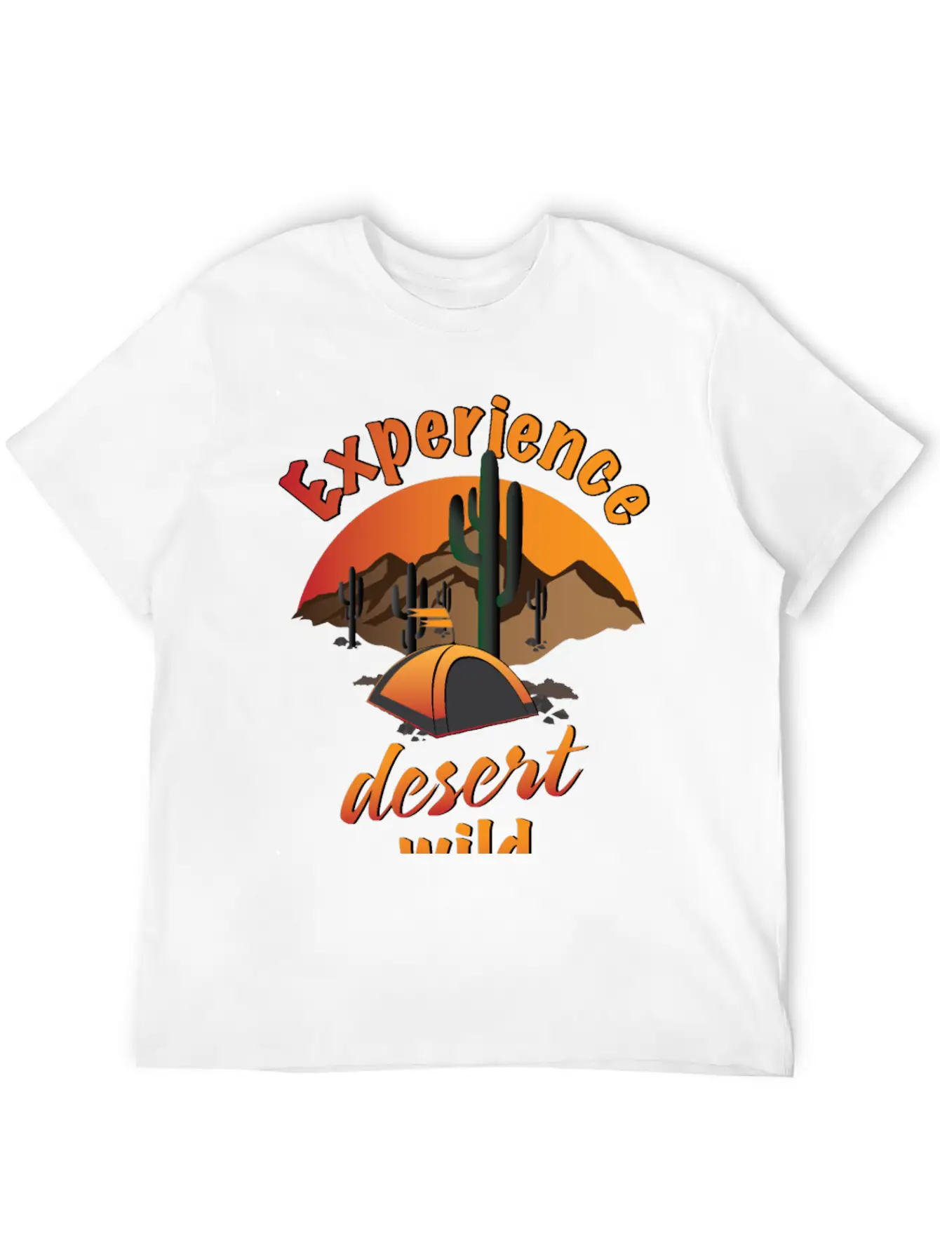 Experience Desert Wild Casual Graphic T-Shirt – Simple And Comfortable Daily Wear