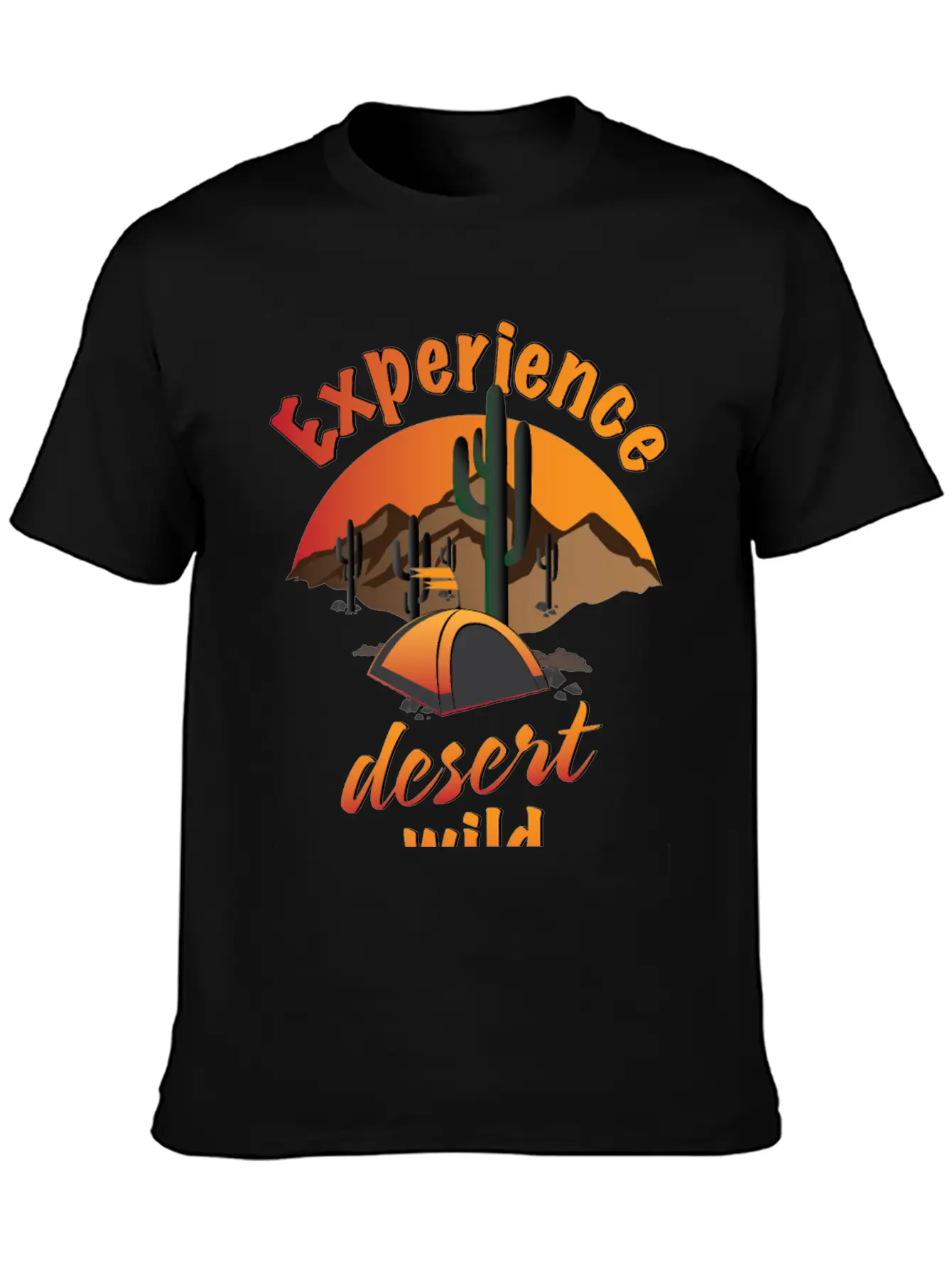 Experience Desert Wild Casual Graphic T-Shirt – Simple And Comfortable Daily Wear