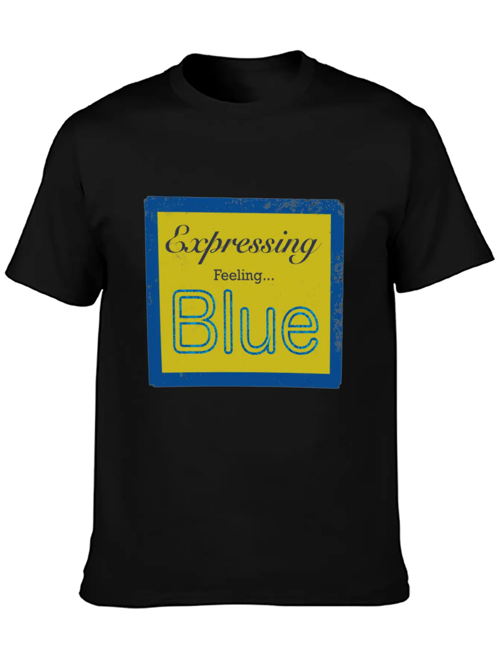 Expressing Feeling Blue Breathable Soft Cotton T-Shirt – Timeless Casual Look