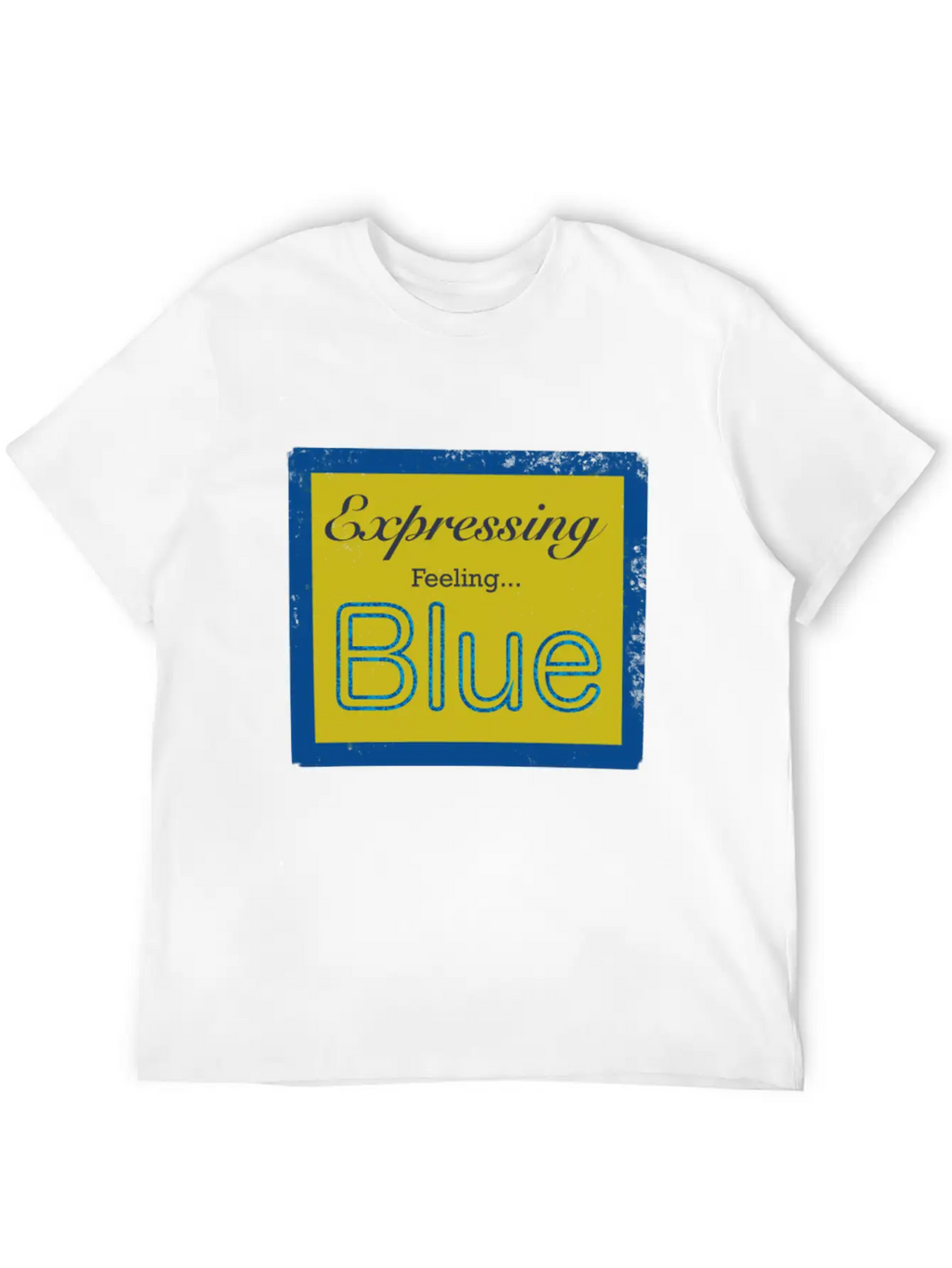 Expressing Feeling Blue Breathable Soft Cotton T-Shirt – Timeless Casual Look