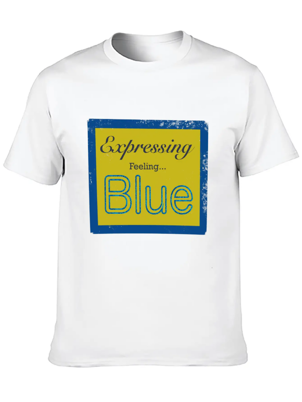 Expressing Feeling Blue Breathable Soft Cotton T-Shirt – Timeless Casual Look