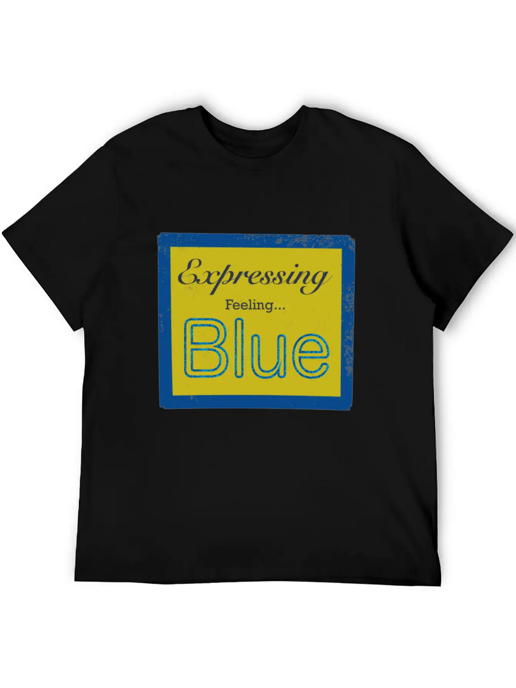 Expressing Feeling Blue Breathable Soft Cotton T-Shirt – Timeless Casual Look