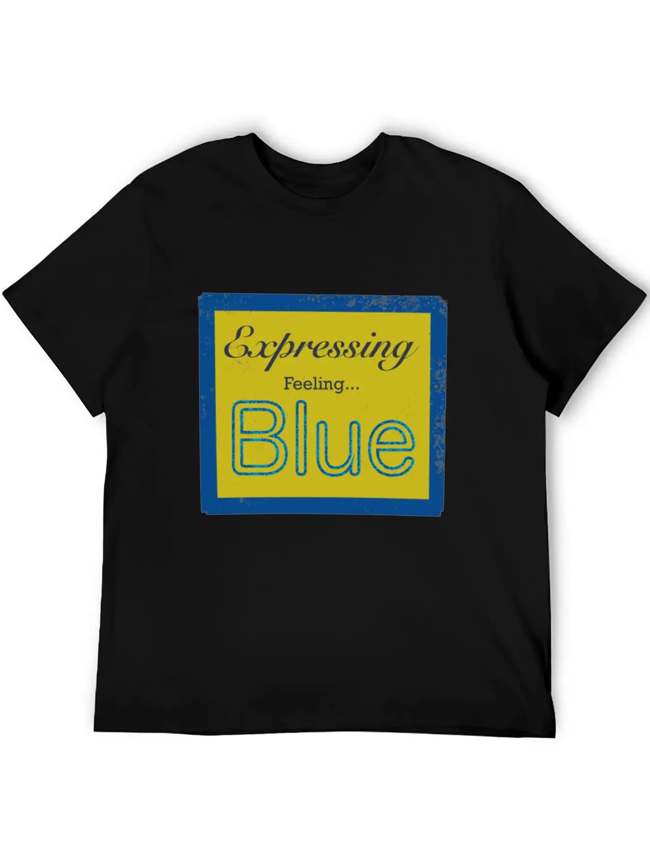 Expressing Feeling Blue Breathable Soft Cotton T-Shirt – Timeless Casual Look