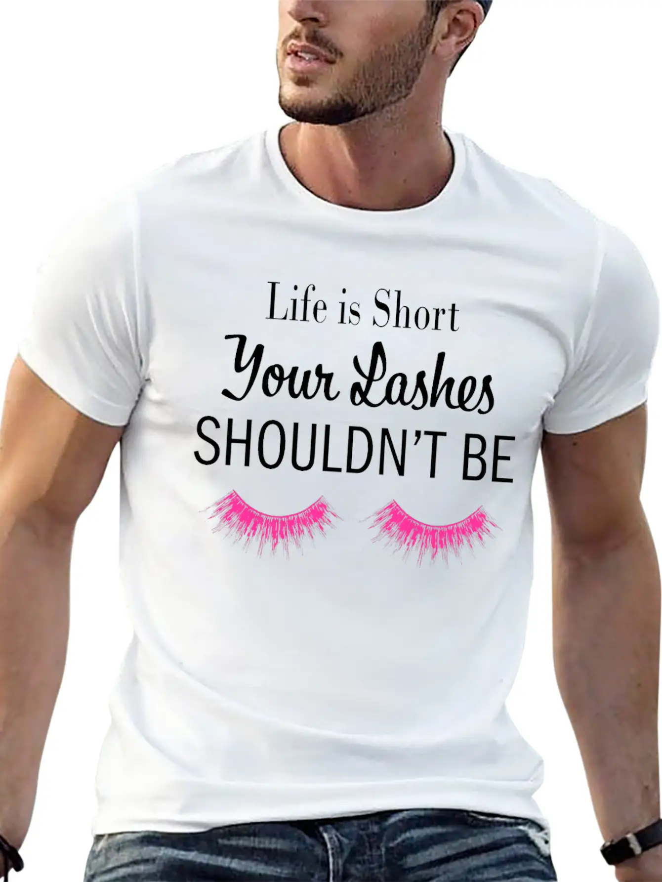 Eye Lashes, Bangs, Behavior, Appearance, Buzz Cut Stylish Everyday T-Shirt – Unisex Basic Cotton Tee