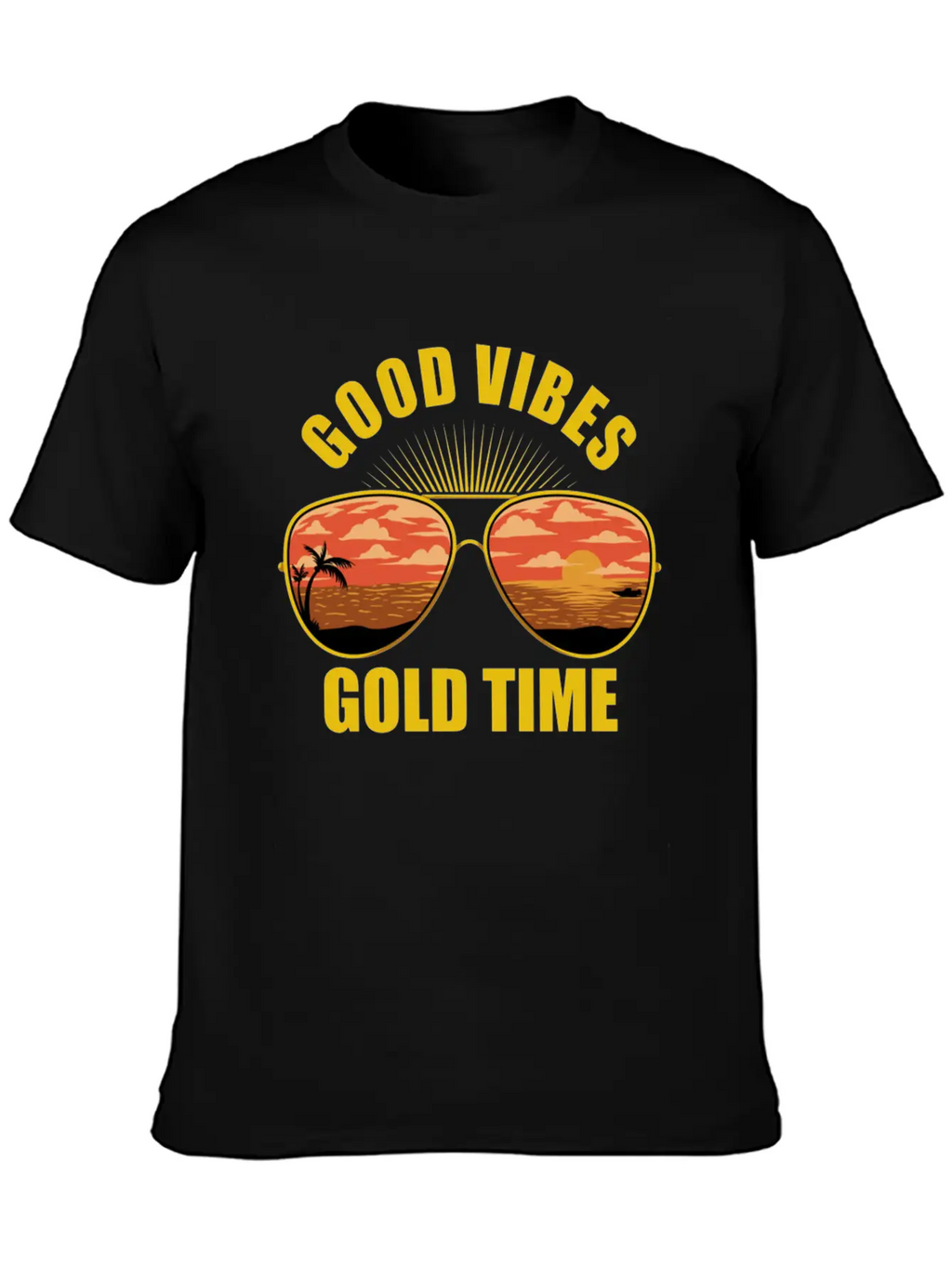 Eyeglasses Beach Sunset Essential Cotton Tee For Daily Outfits – Unisex Style
