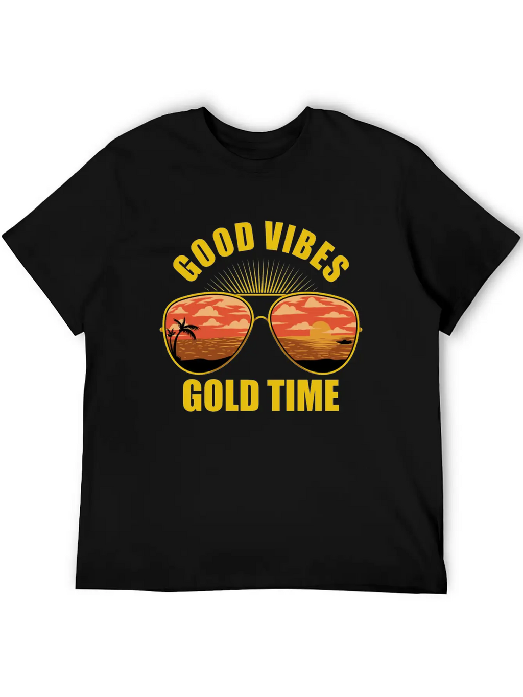 Eyeglasses Beach Sunset Essential Cotton Tee For Daily Outfits – Unisex Style