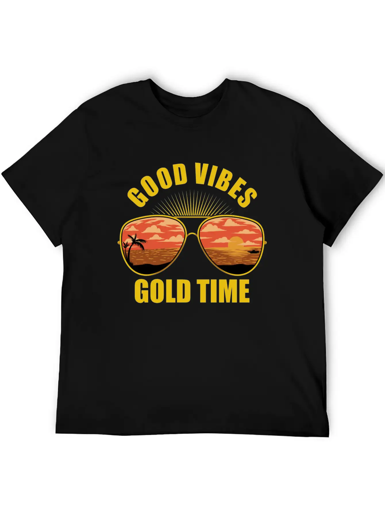 Eyeglasses Beach Sunset Essential Cotton Tee For Daily Outfits – Unisex Style