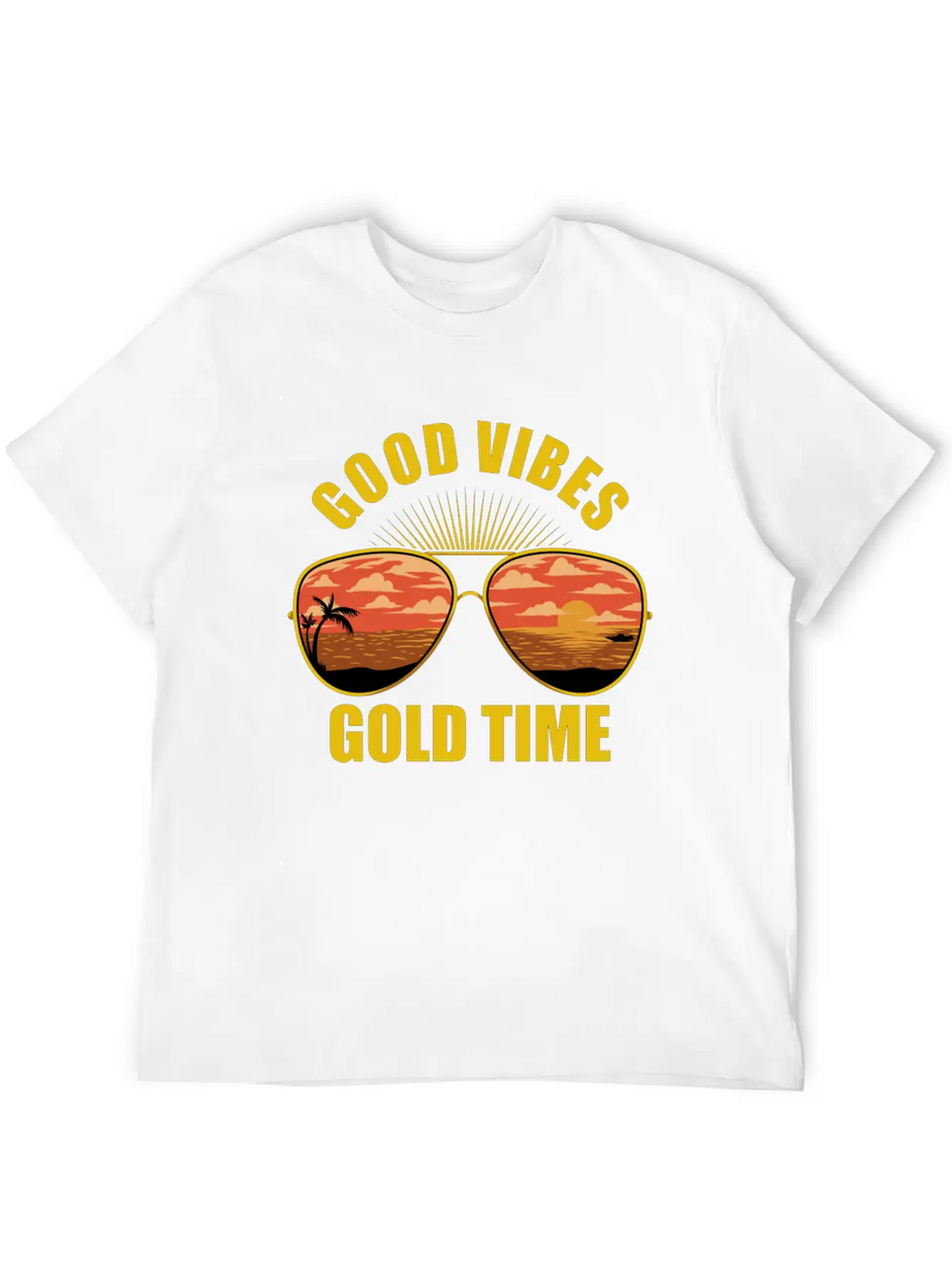 Eyeglasses Beach Sunset Essential Cotton Tee For Daily Outfits – Unisex Style