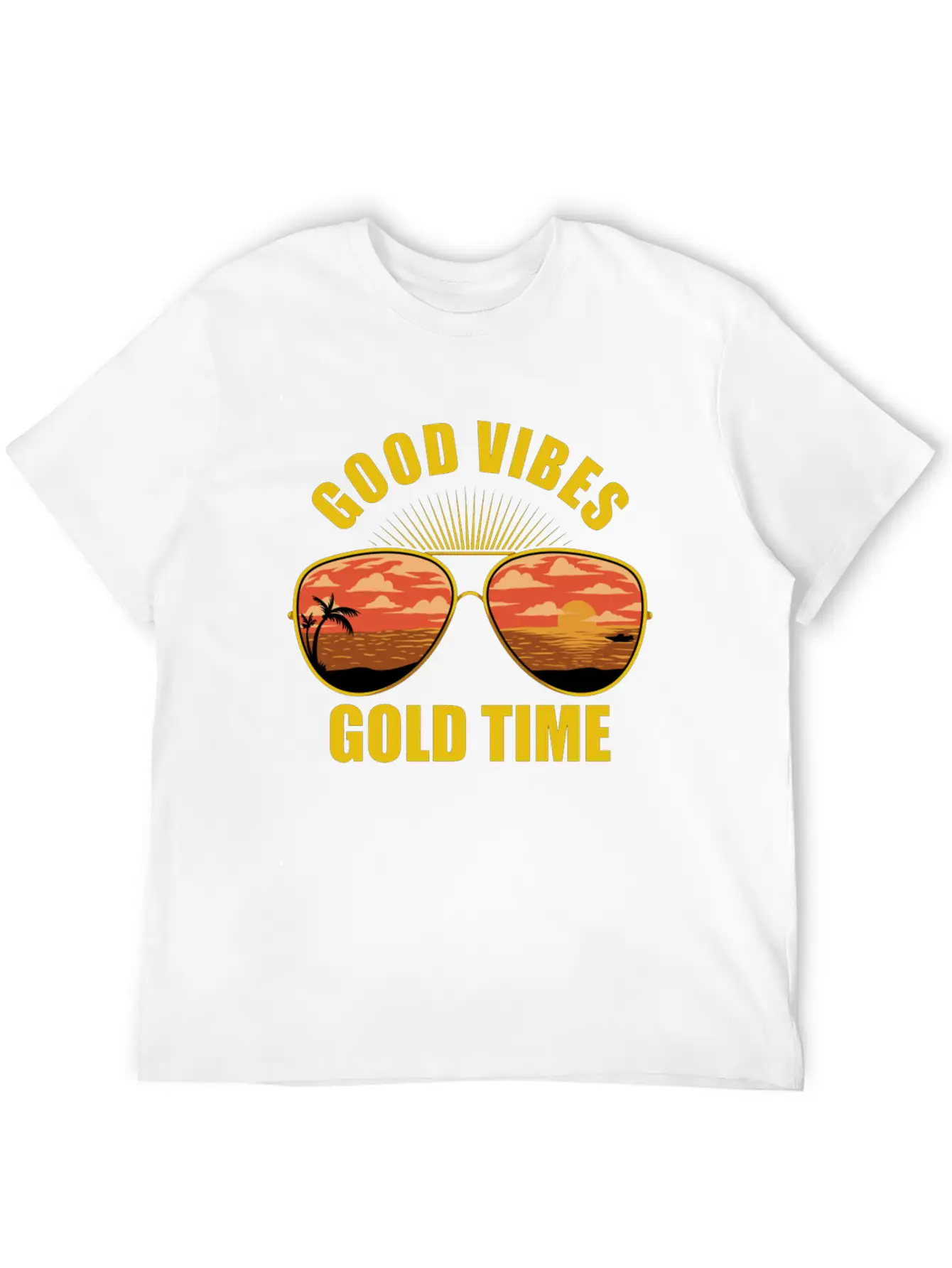 Eyeglasses Beach Sunset Essential Cotton Tee For Daily Outfits – Unisex Style