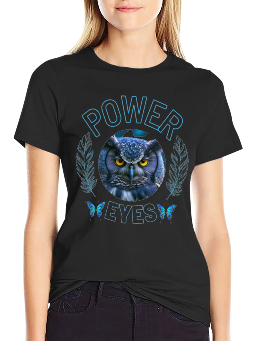 EYES OF OWL Unisex Casual T-Shirt – Clean Design For Daily Comfort