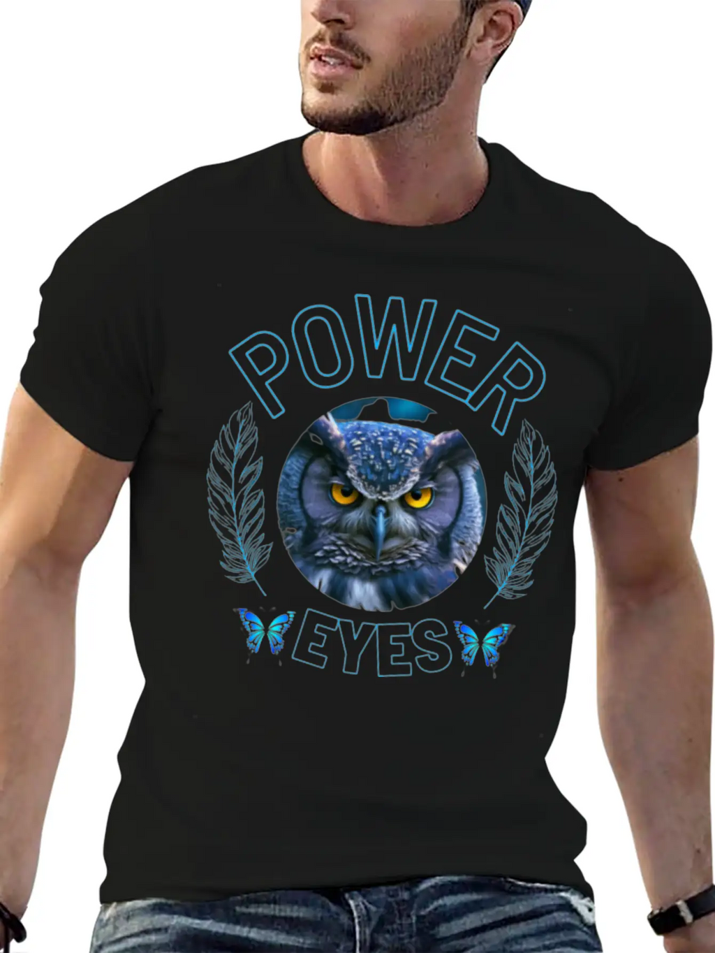 EYES OF OWL Unisex Casual T-Shirt – Clean Design For Daily Comfort