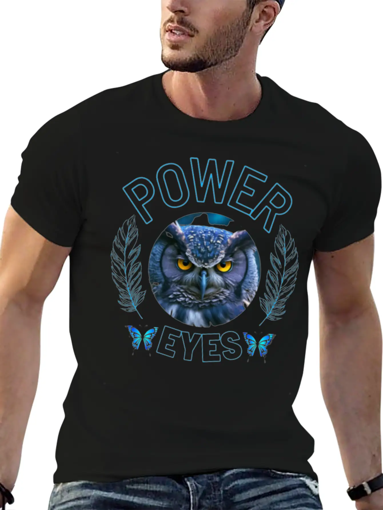 EYES OF OWL Unisex Casual T-Shirt – Clean Design For Daily Comfort