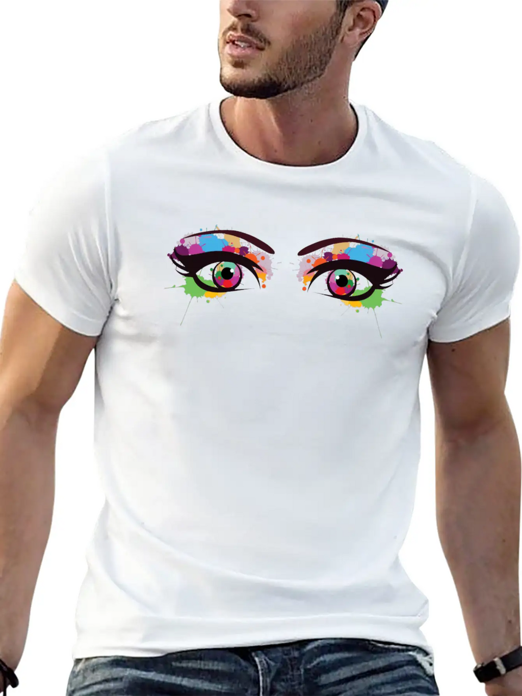 Eyes Unisex Short Sleeve Soft Cotton T-Shirt – Casual Everyday Wear