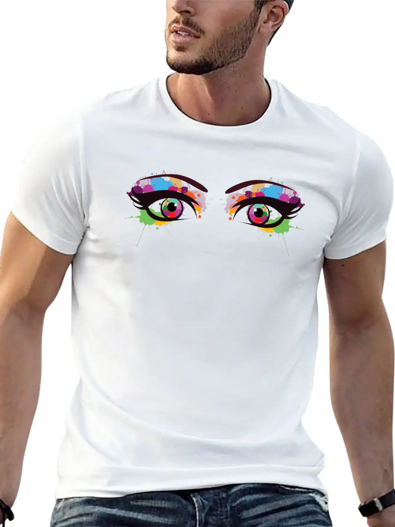 Eyes Unisex Short Sleeve Soft Cotton T-Shirt – Casual Everyday Wear