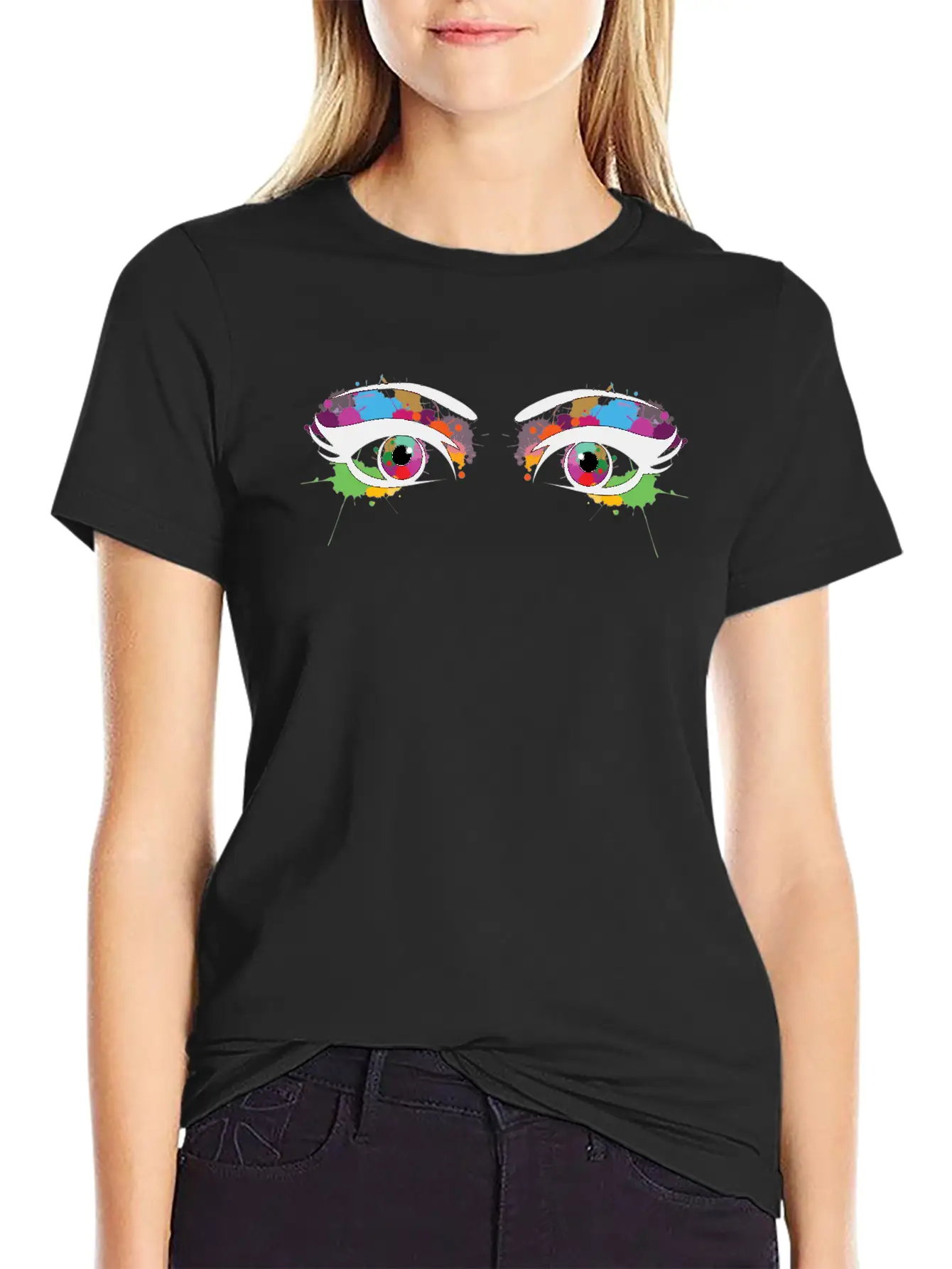 Eyes Unisex Short Sleeve Soft Cotton T-Shirt – Casual Everyday Wear