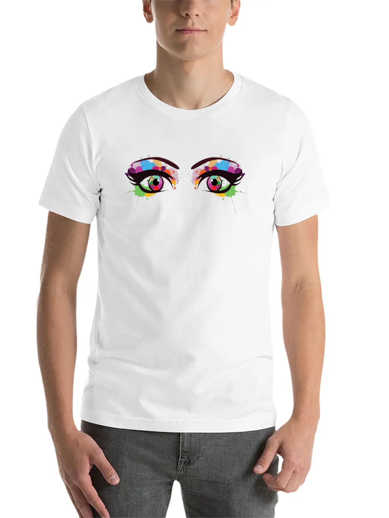Eyes Unisex Short Sleeve Soft Cotton T-Shirt – Casual Everyday Wear