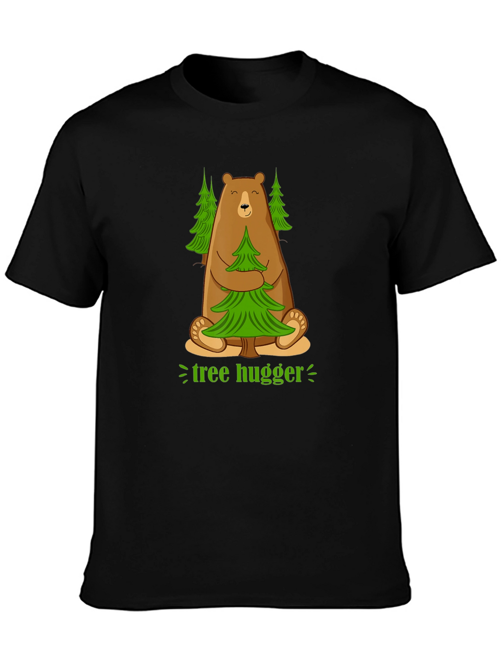 Tree Hugger Bear Graphic T-Shirt - Earth Friendly Tee