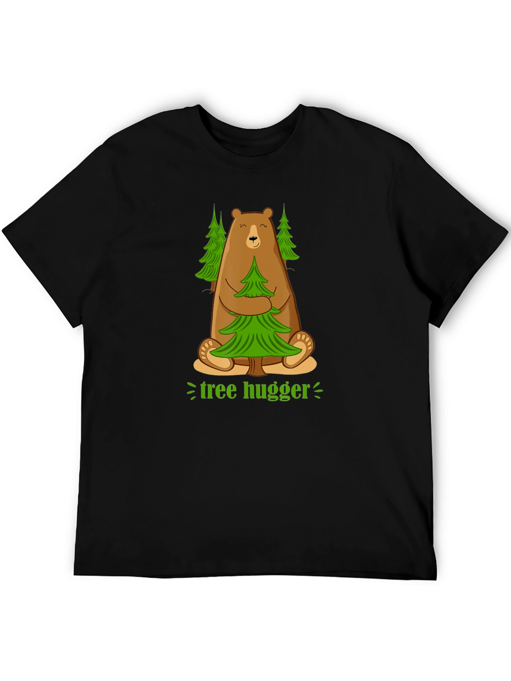 Tree Hugger Bear Graphic T-Shirt - Earth Friendly Tee