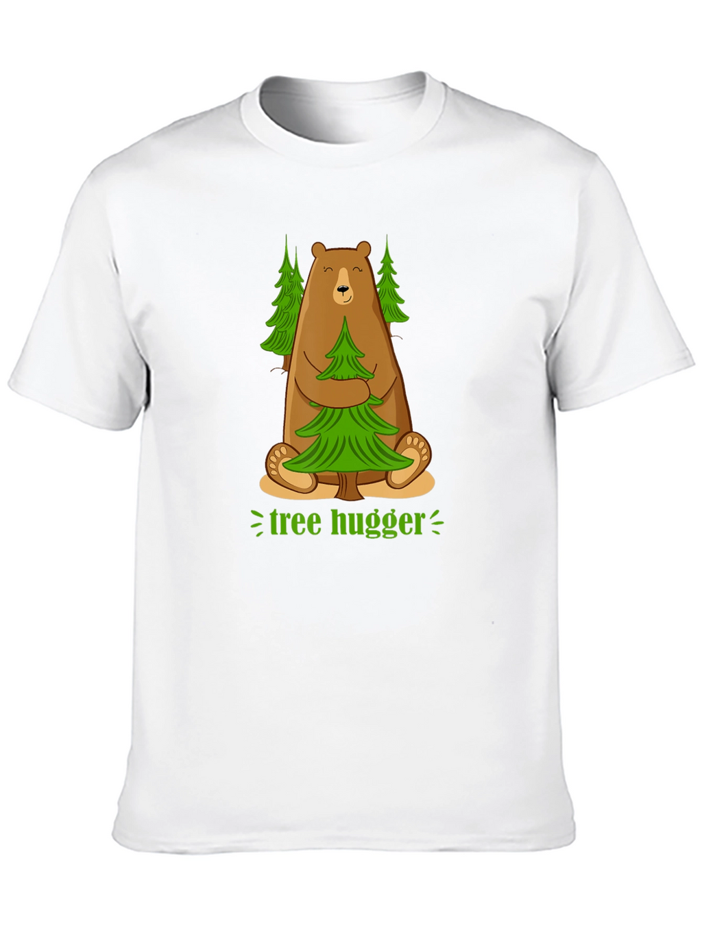 Tree Hugger Bear Graphic T-Shirt - Earth Friendly Tee