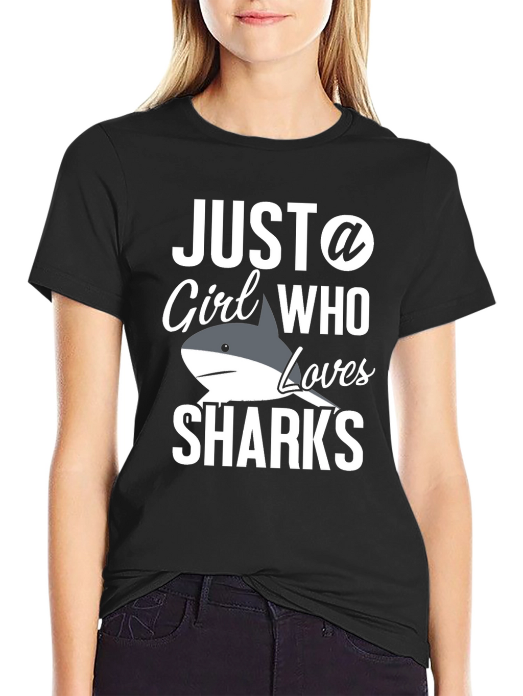Just a Girl Who Loves Sharks T-Shirt